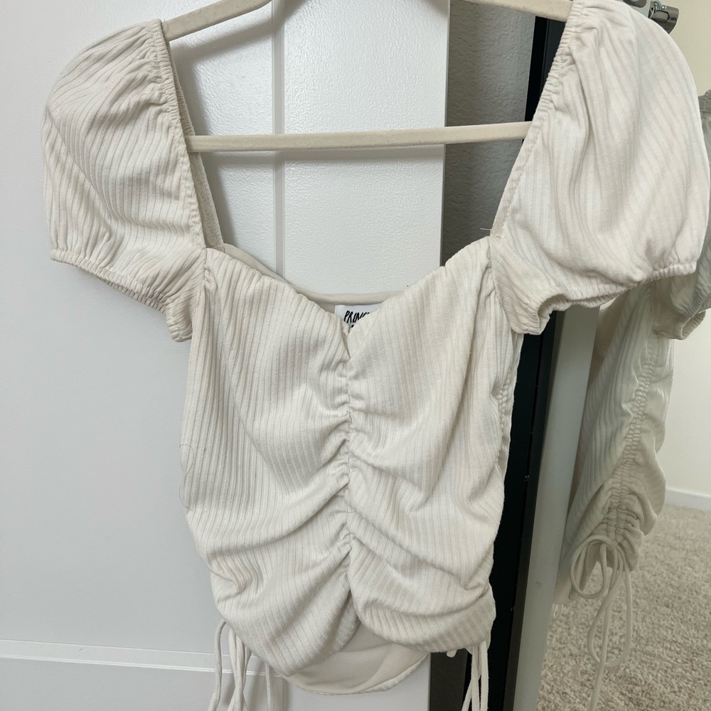 Princess Polly White Tie Top Size US 4